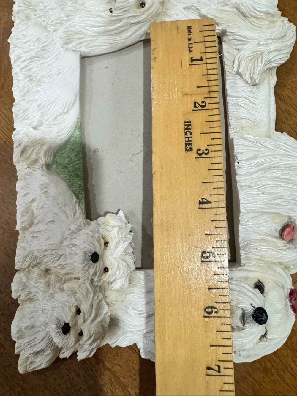 Resin Maltese Dog Picture Frame 4x6 Picture Frame